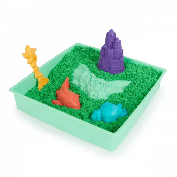 Spin Master Zestaw KINETIC SAND -  Piaskownica zielony