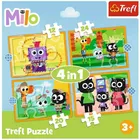 Trefl Puzzle 4w1 Poznaj Milo i jego przyjaciół