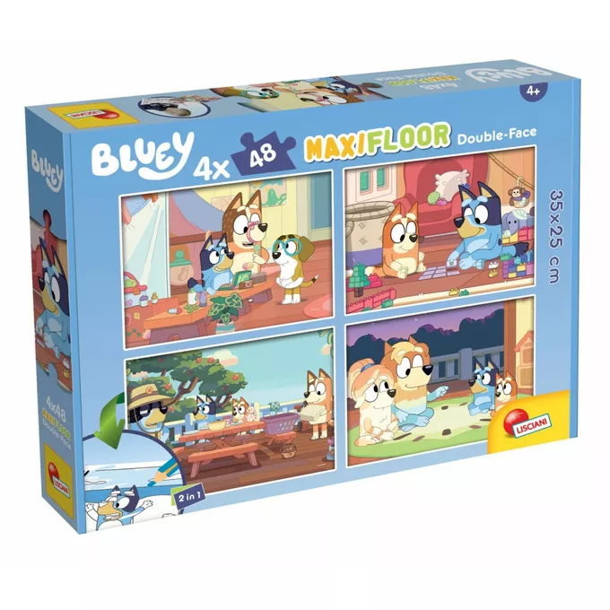 Lisciani Puzzle 4 x 48 elementów Bluey maxi floor