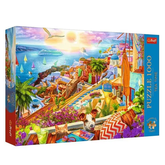 Trefl Puzzle 1000 elementów Premium Plus Quality Z wizytą na Santorini