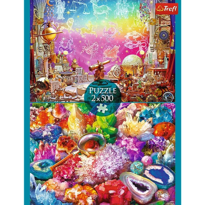 Trefl Puzzle 2x500 elementów Kosmos i kryształy