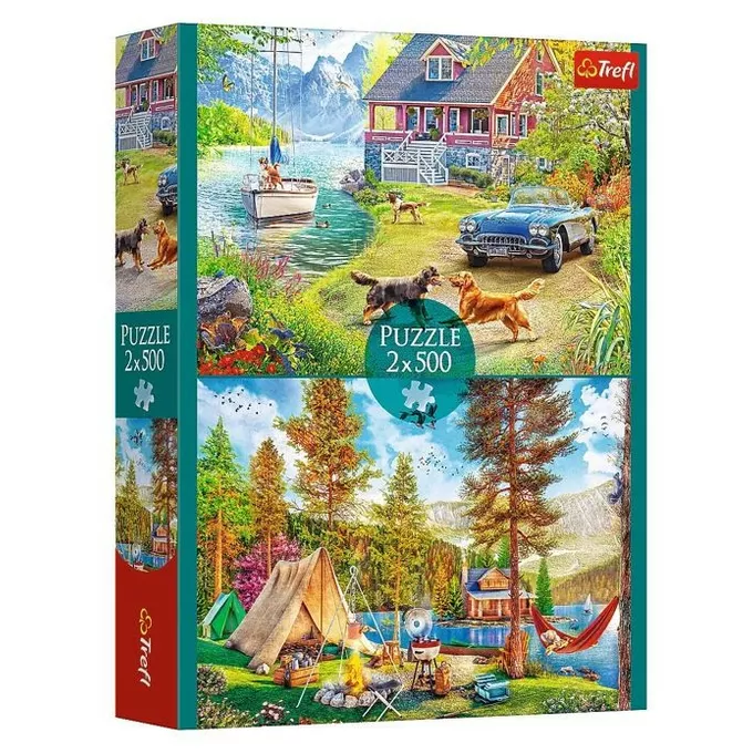 Trefl Puzzle 2x500 elementów Letni relaks