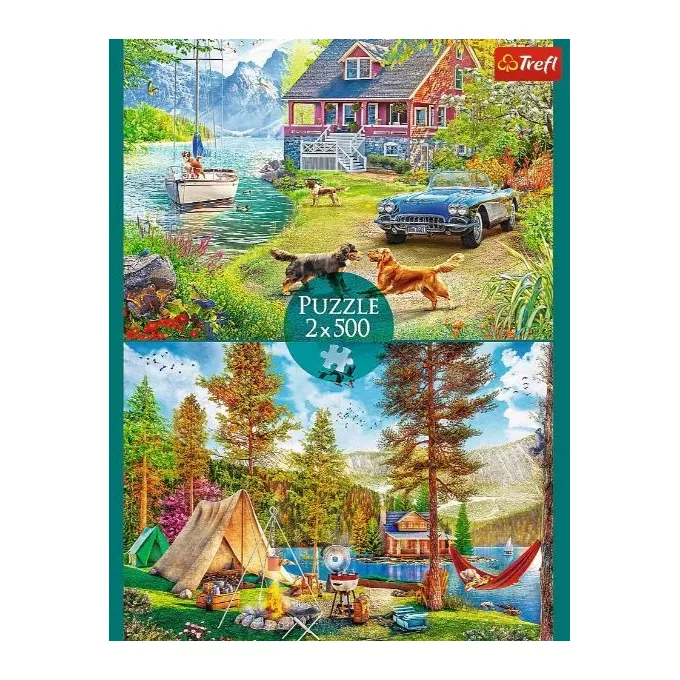 Trefl Puzzle 2x500 elementów Letni relaks