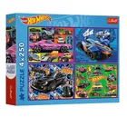 Trefl Puzzle 4x250 Wyścigowe auta Hot Wheels