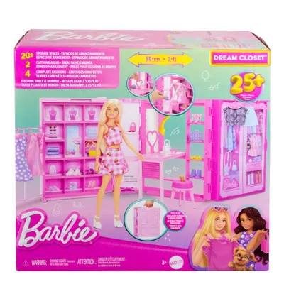 Mattel Szafa Marzeń lalki Barbie z ubraniami