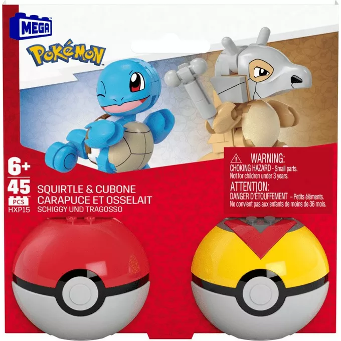 Mega Bloks Klocki Mega Pokemon 45 elementów Squirtle i Cubone