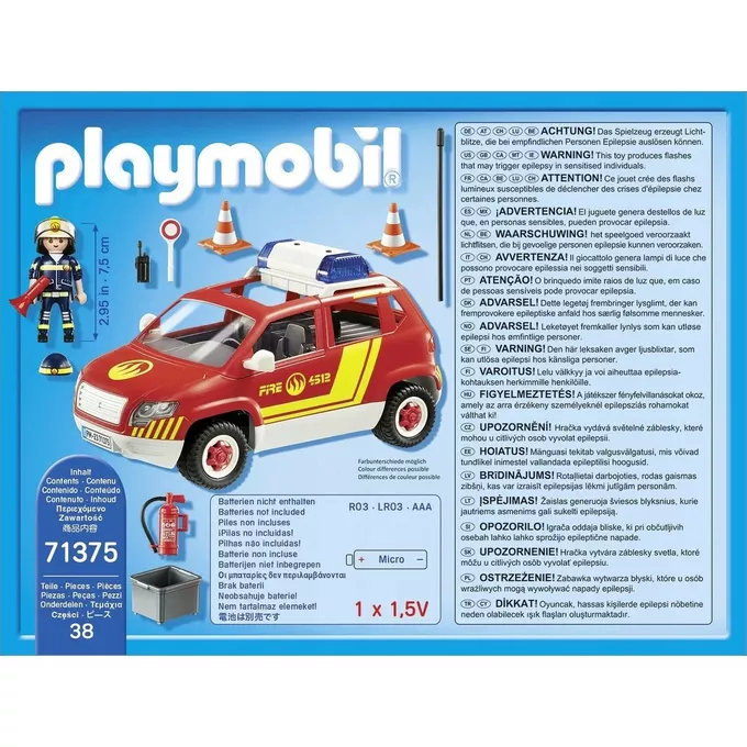 Playmobil Zestaw figurek City Action 71375 Samochód komendanta straży pożarnej