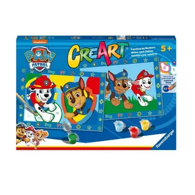 Ravensburger Polska Obraz Malowanie po numerach CreArt dla dzieci Junior Psi Patrol