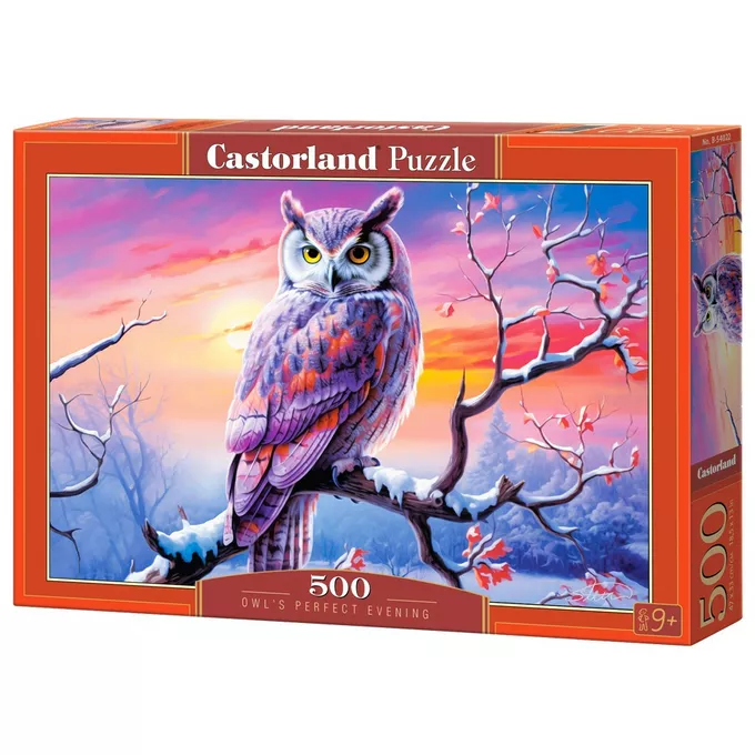 Castor Puzzle 500 elementów Sowa o zachodzie słońca