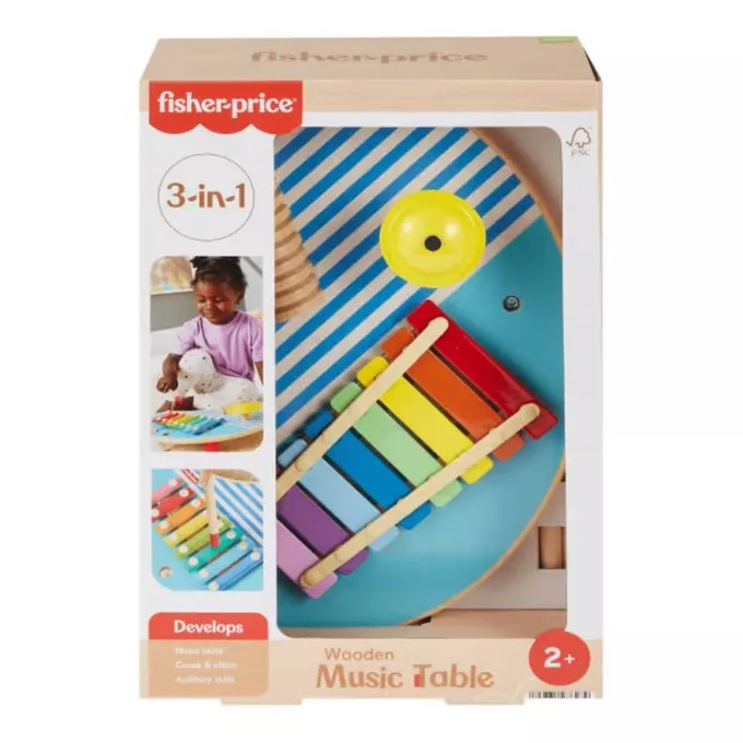 Fisher Price Muzyczny stoliczek drewniany