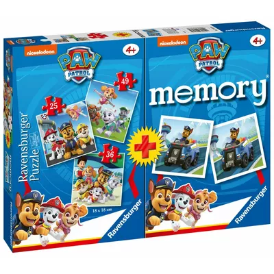 Ravensburger Polska Puzzle 3w1 Psi Patrol gra memory