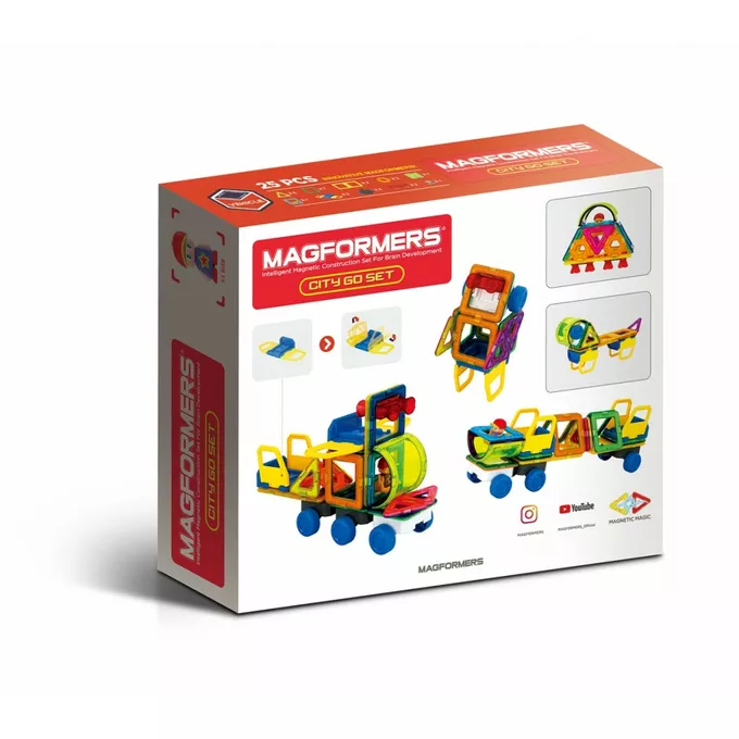 Magformers Klocki magnetyczne City Go Set 25 elementów