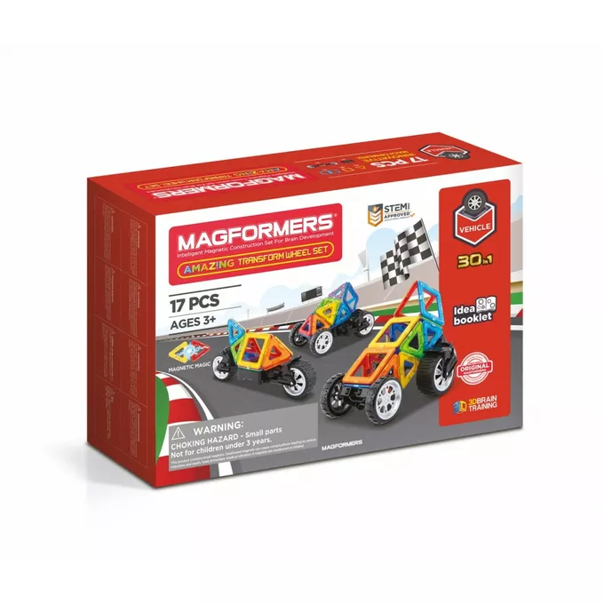 Magformers Klocki magnetyczne Transform wheel set 17 elementów