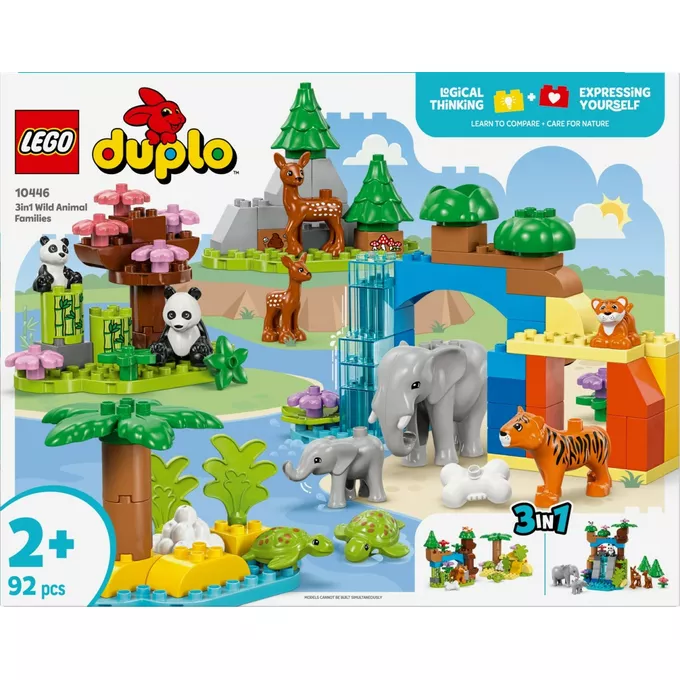 LEGO Klocki DUPLO 10446 Rodziny dzikich zwierząt 3 w 1