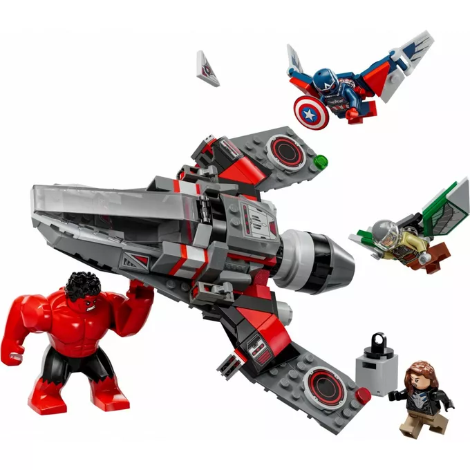 LEGO Klocki Super Heroes 76292 Kapitan Ameryka kontra Czerwony Hulk -  bitwa