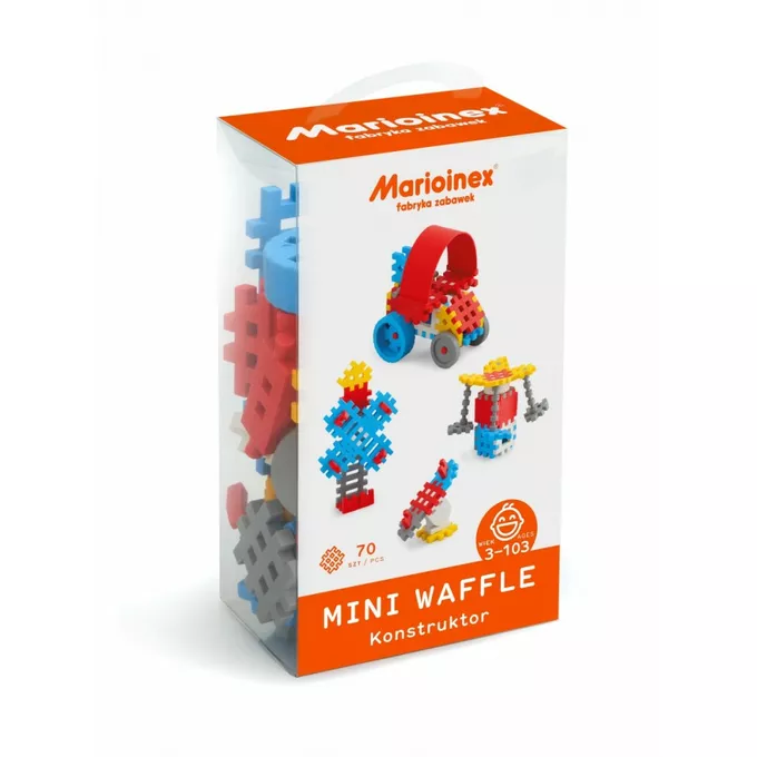 Marioinex Klocki waffle mini 70 sztuk chłopiec