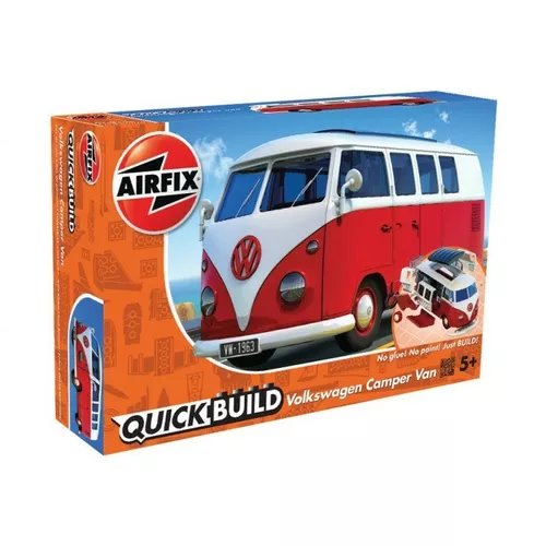 Airfix Model plastikowy QUICKBUILD VW Camper Van czerwony