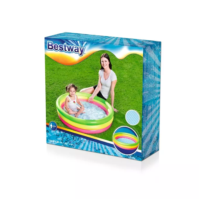 BESTWAY Basen dmuchany Trzy kolory 102 x 25 cm