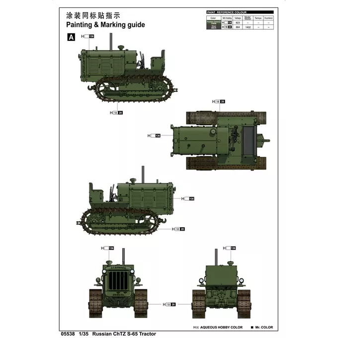 Model plastikowy ChTZ S-65 rosyjski ciągnik