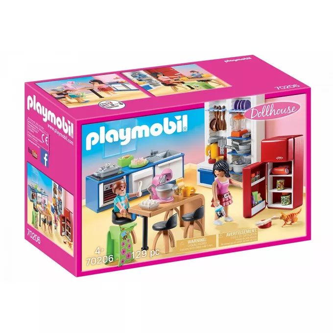 Playmobil Zestaw z figurkami Dollhouse 70206 Rodzinna kuchnia