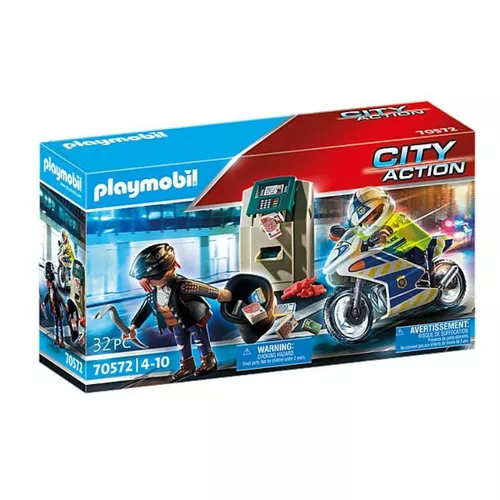 Playmobil Zestaw z figurkami City Action 70572 Policyjny motor