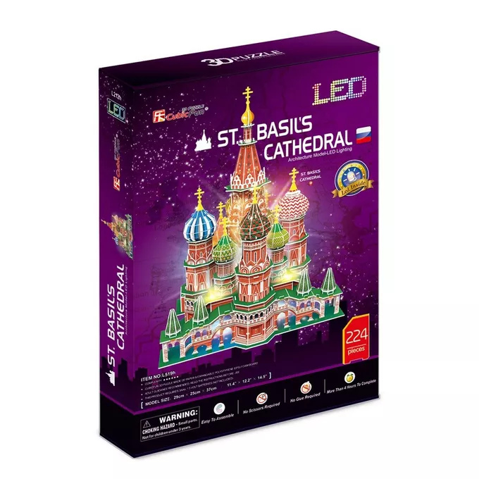 Puzzle 3D LED Katedra Św. Bazylego