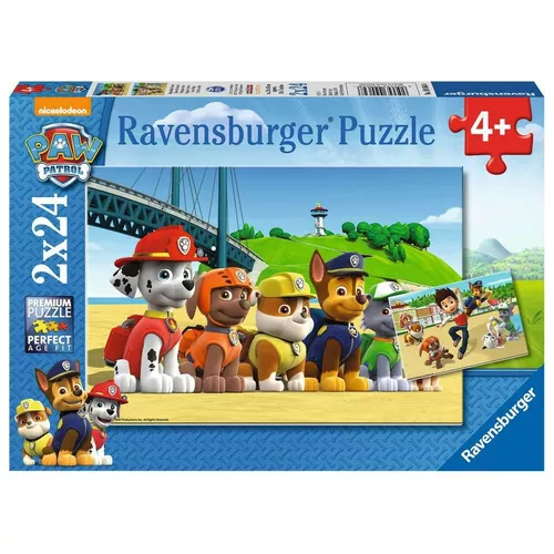 Ravensburger Polska Puzzle 2x24 elementy Drużyna Psi Patrol