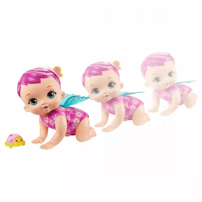 Mattel Lalka My Garden Baby Raczkujący Bobasek-Motylek różowa