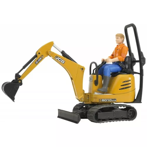 BRUDER Mikrokoparka JCB 8010 CTS z figurką