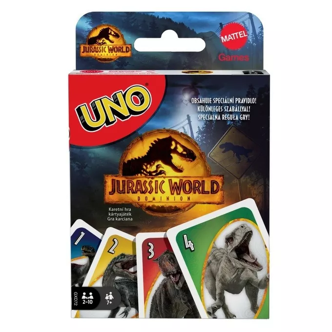 Mattel Gra karciana UNO Jurassic World 3