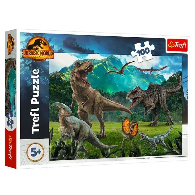 Trefl Puzzle 100 elementów Dinozaury Park Jurajski