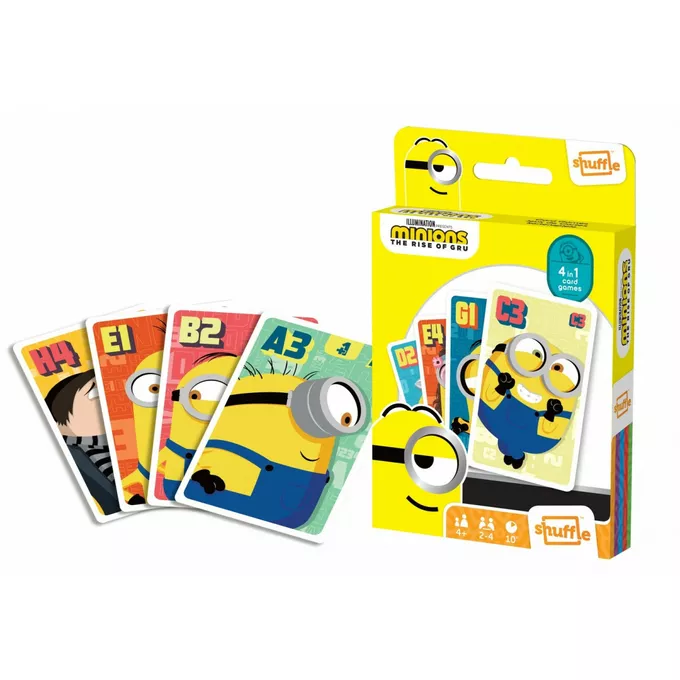 Cartamundi Gra karciana Shuffle Fun 4w1 Minionki: Wejście Gru