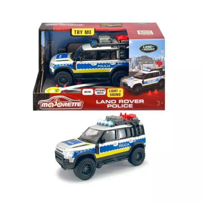 Majorette Pojazd Majorette Grand Land Rover policja 12,5 cm