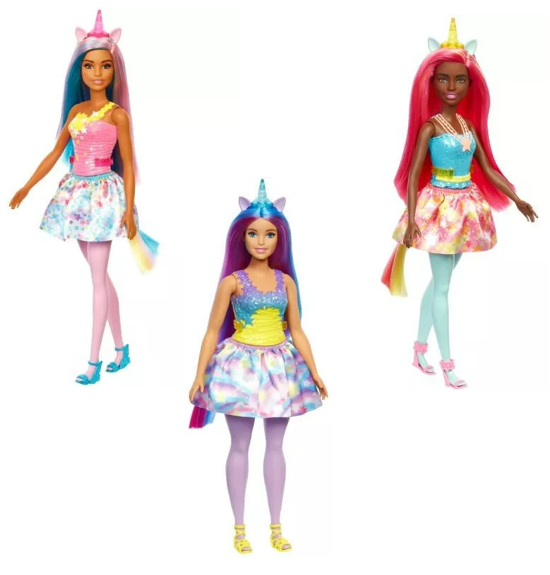 Mattel Lalka Jednorożec czerwone włosy Barbie Dreamtopia