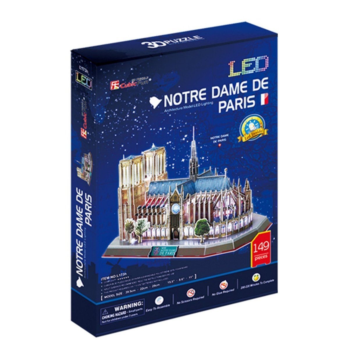 Cubic Fun Puzzle 3D Notre Dame (Światło)